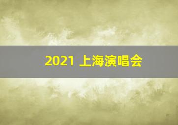 2021 上海演唱会